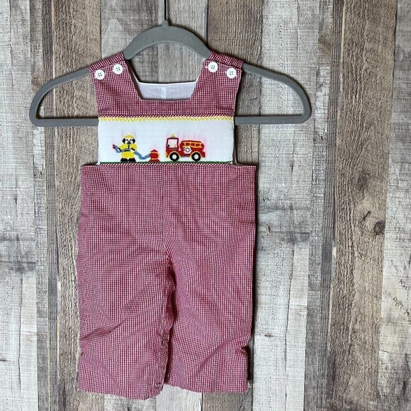 Remember Nguyen Smocked Longall Dog and Firetruck